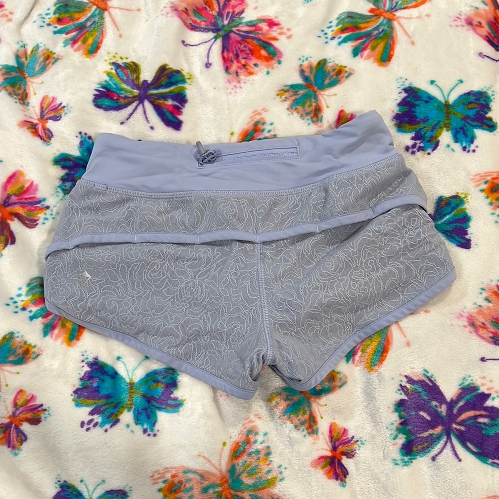 Women's Light Blue Patterned Sleep Shorts